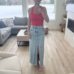 Pilcro maxi denim skirt